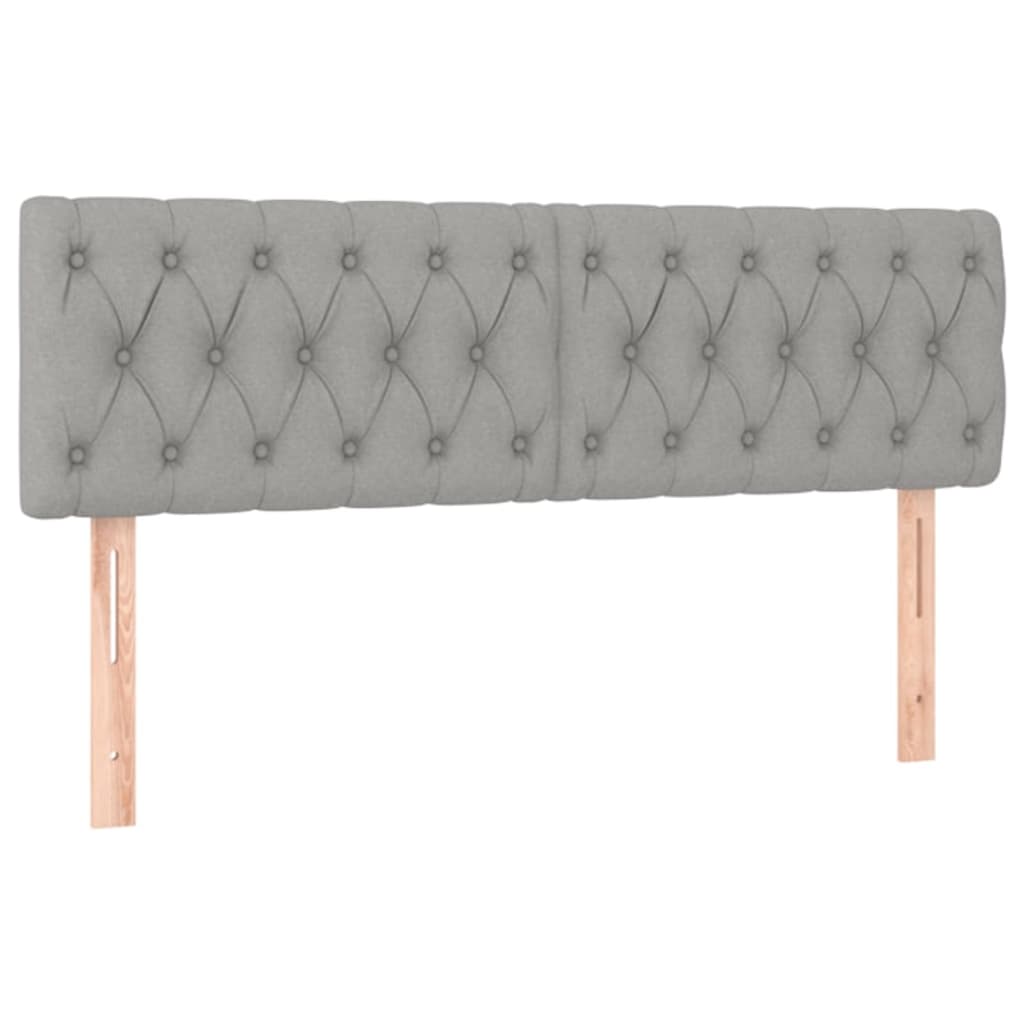 Sommier à lattes de lit avec matelas Gris clair 140x190cm Tissu - XIOS