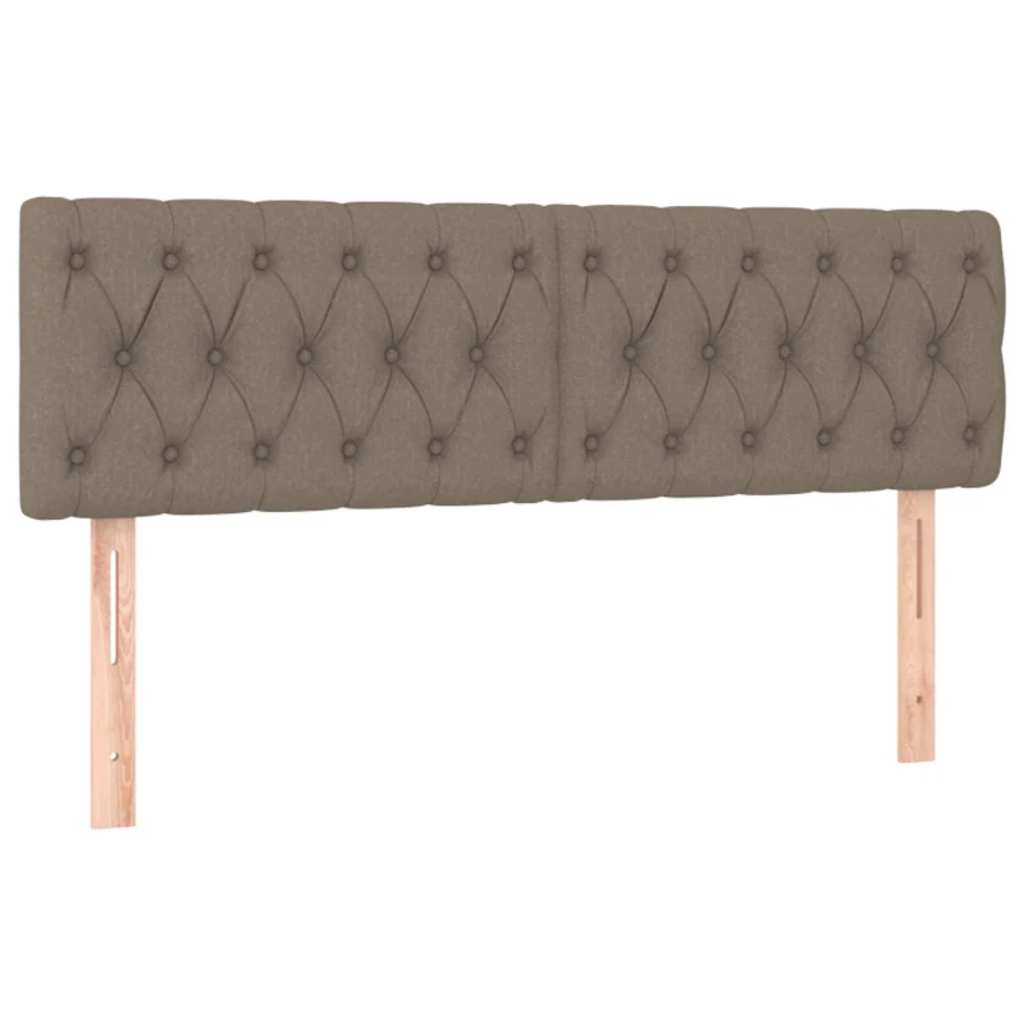 Sommier à lattes de lit avec matelas Taupe 160x200 cm Tissu - XIOS