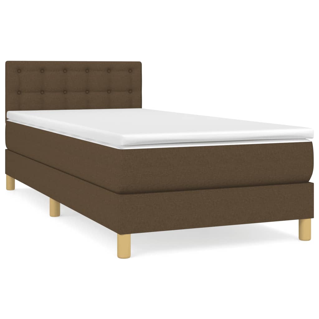 Sommier à lattes de lit avec matelas Marron foncé 100x200 cm - XIOS