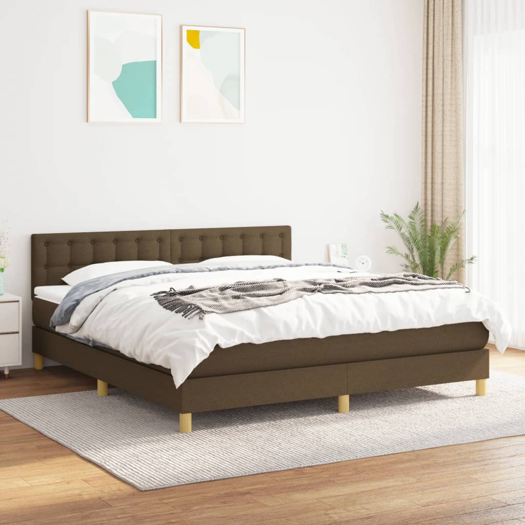 Sommier à lattes de lit avec matelas Marron foncé 160x200 cm - XIOS