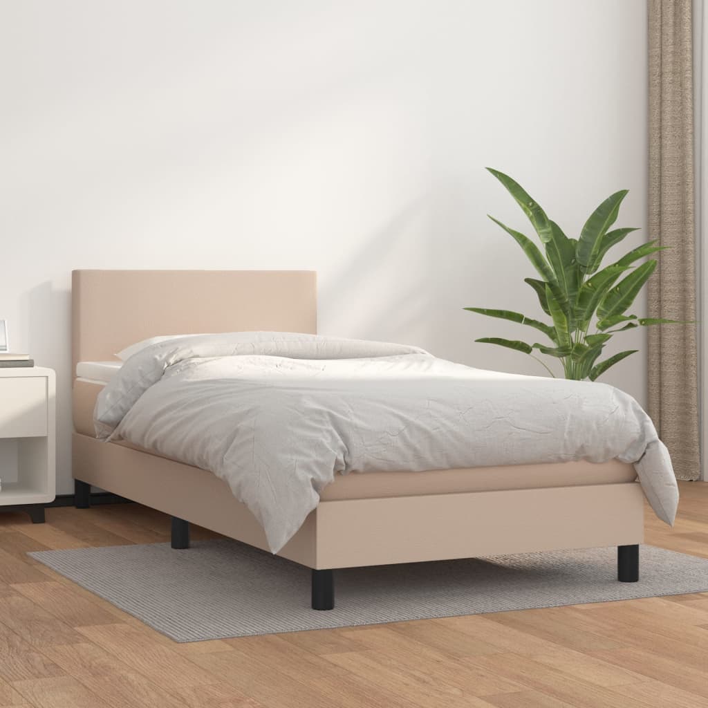 Sommier à lattes de lit avec matelas Cappuccino 90x200 cm - XIOS