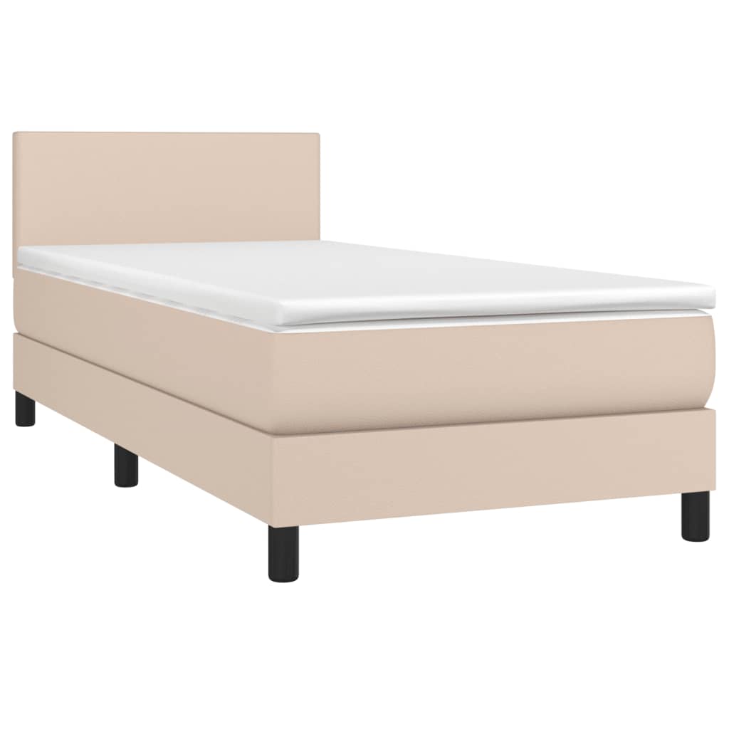 Sommier à lattes de lit avec matelas Cappuccino 100x200 cm - XIOS
