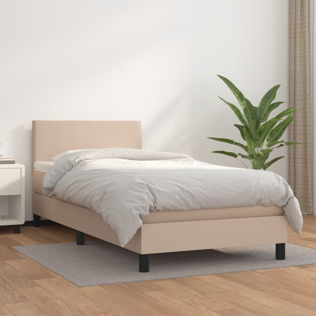 Sommier à lattes de lit avec matelas Cappuccino 100x200 cm - XIOS