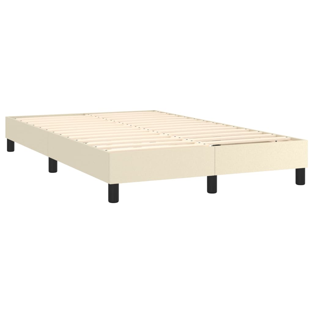 Sommier à lattes de lit avec matelas Crème 120x200cm Similicuir - XIOS