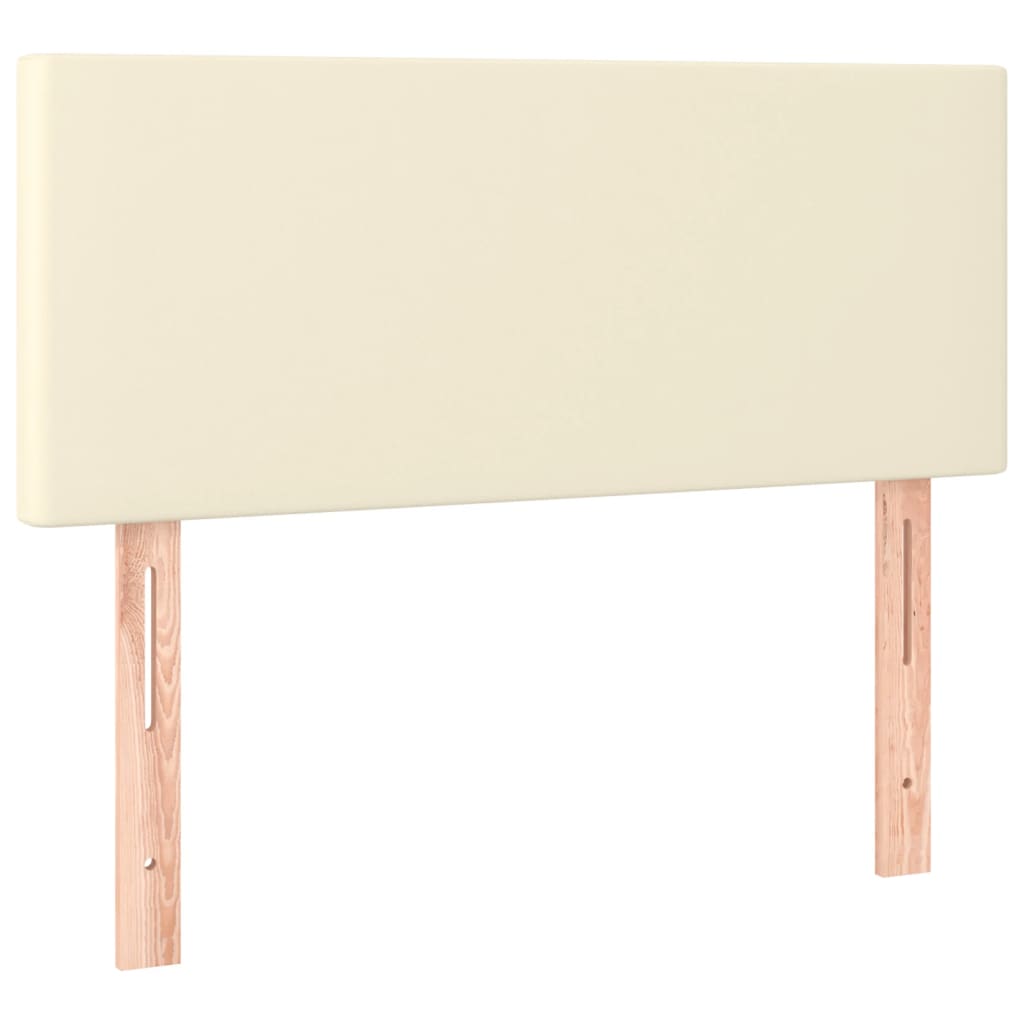 Sommier à lattes de lit avec matelas Crème 120x200cm Similicuir - XIOS