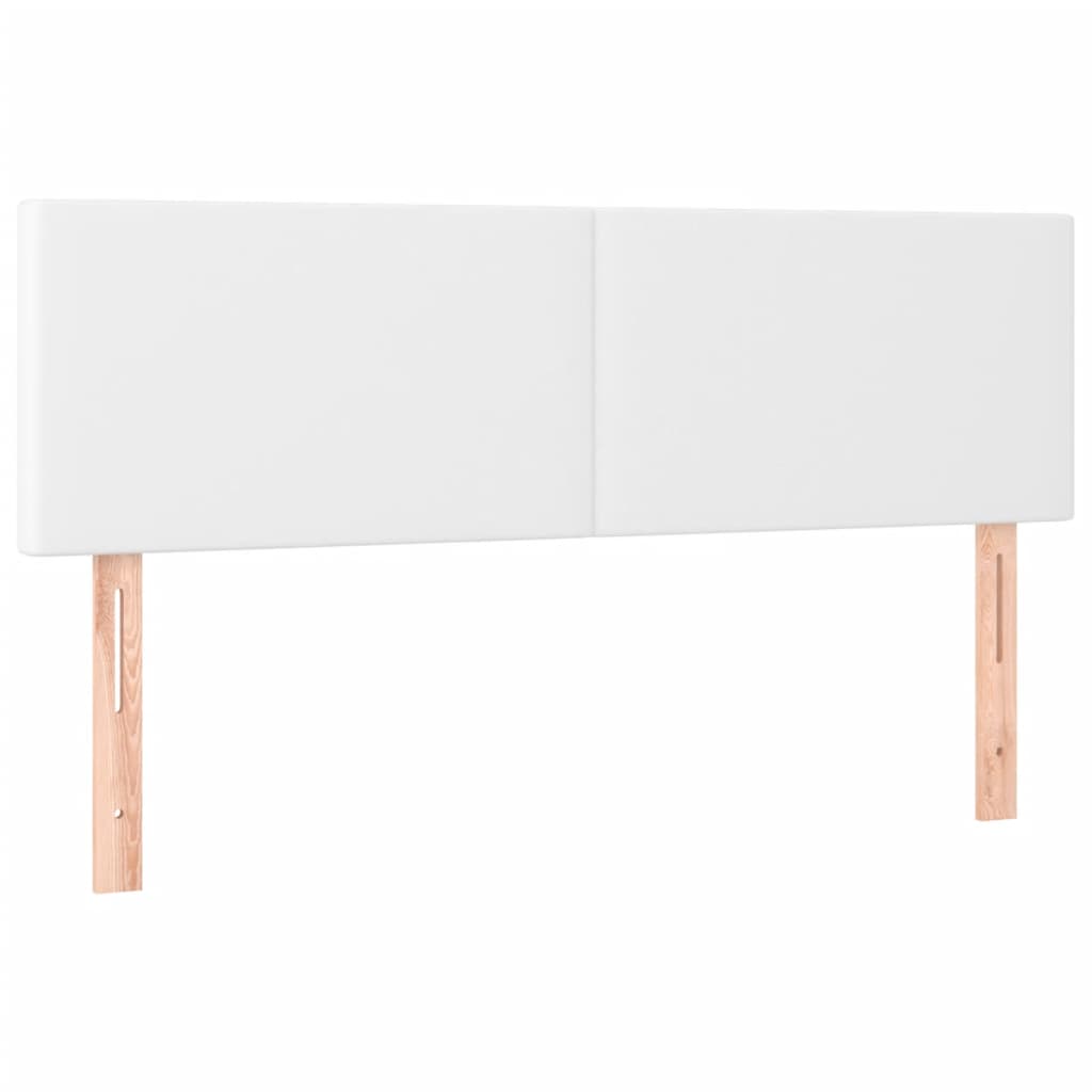 Sommier à lattes de lit avec matelas Blanc 140x190cm Similicuir - XIOS