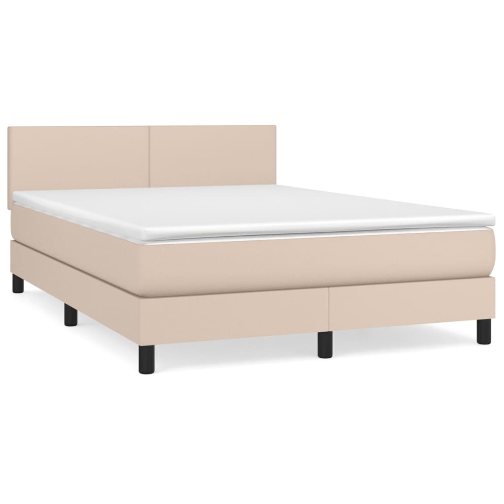 Sommier à lattes de lit avec matelas Cappuccino 140x190 cm - XIOS