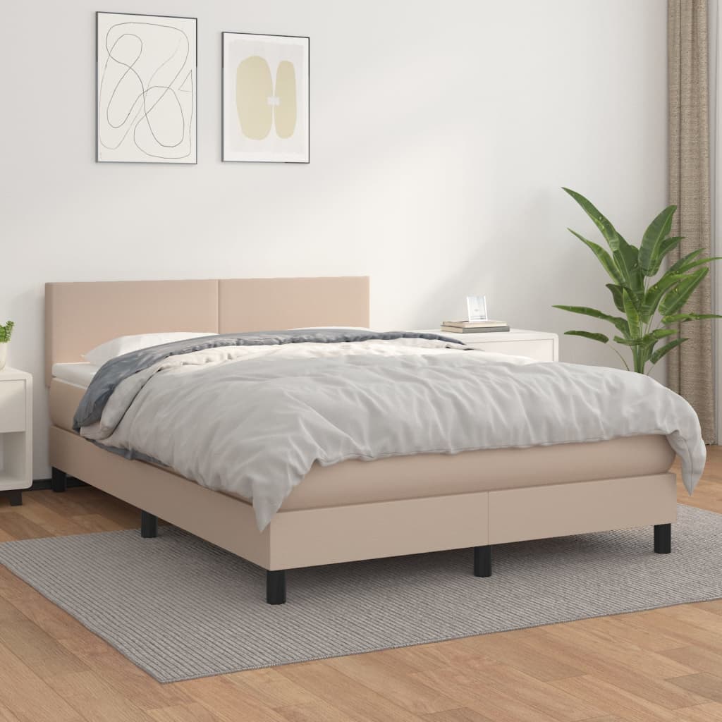 Sommier à lattes de lit avec matelas Cappuccino 140x190 cm - XIOS