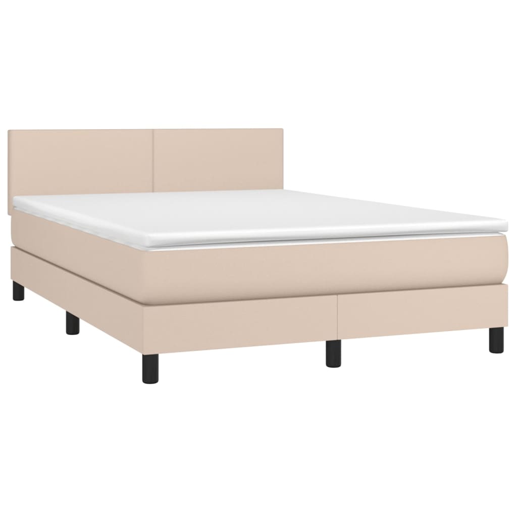 Sommier à lattes de lit avec matelas Cappuccino 140x200 cm - XIOS