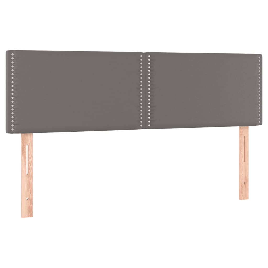 Sommier à lattes de lit avec matelas Gris 140x200 cm Similicuir - XIOS