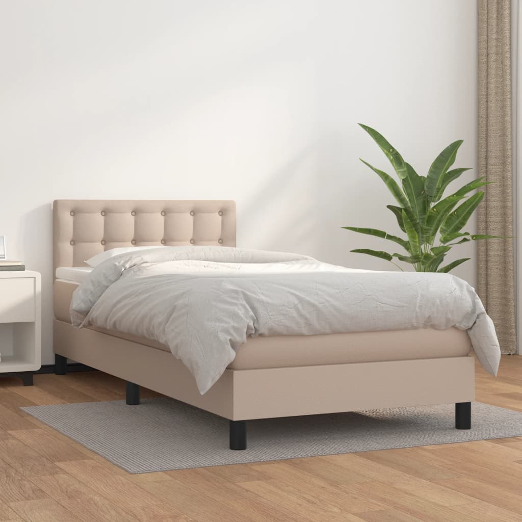 Sommier à lattes de lit avec matelas Cappuccino 100x200 cm - XIOS