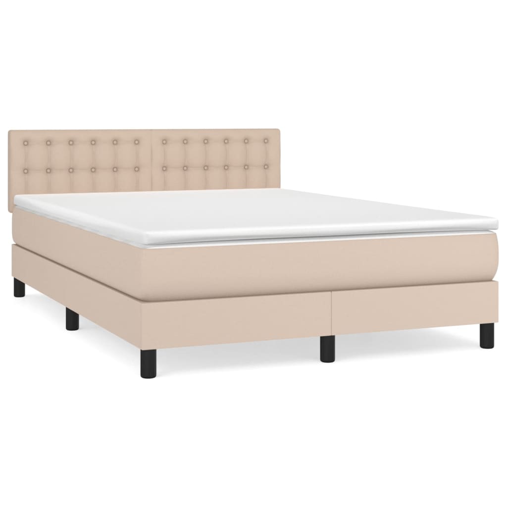 Sommier à lattes de lit avec matelas Cappuccino 140x200 cm - XIOS