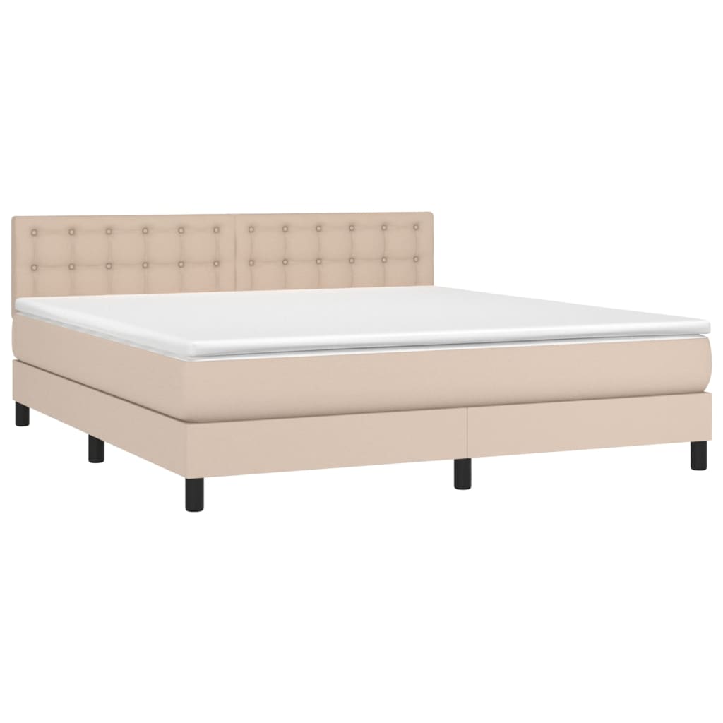 Sommier à lattes de lit avec matelas Cappuccino 160x200 cm - XIOS