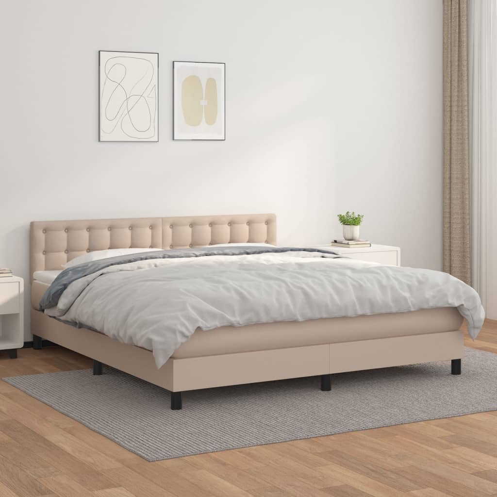 Sommier à lattes de lit avec matelas Cappuccino 160x200 cm - XIOS