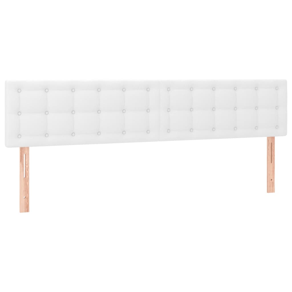 Sommier à lattes de lit avec matelas Blanc 200x200cm Similicuir - XIOS
