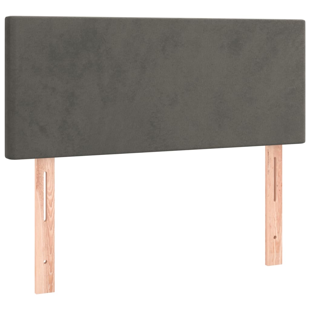 Sommier à lattes de lit et matelas Gris foncé 80x200 cm Velours - XIOS