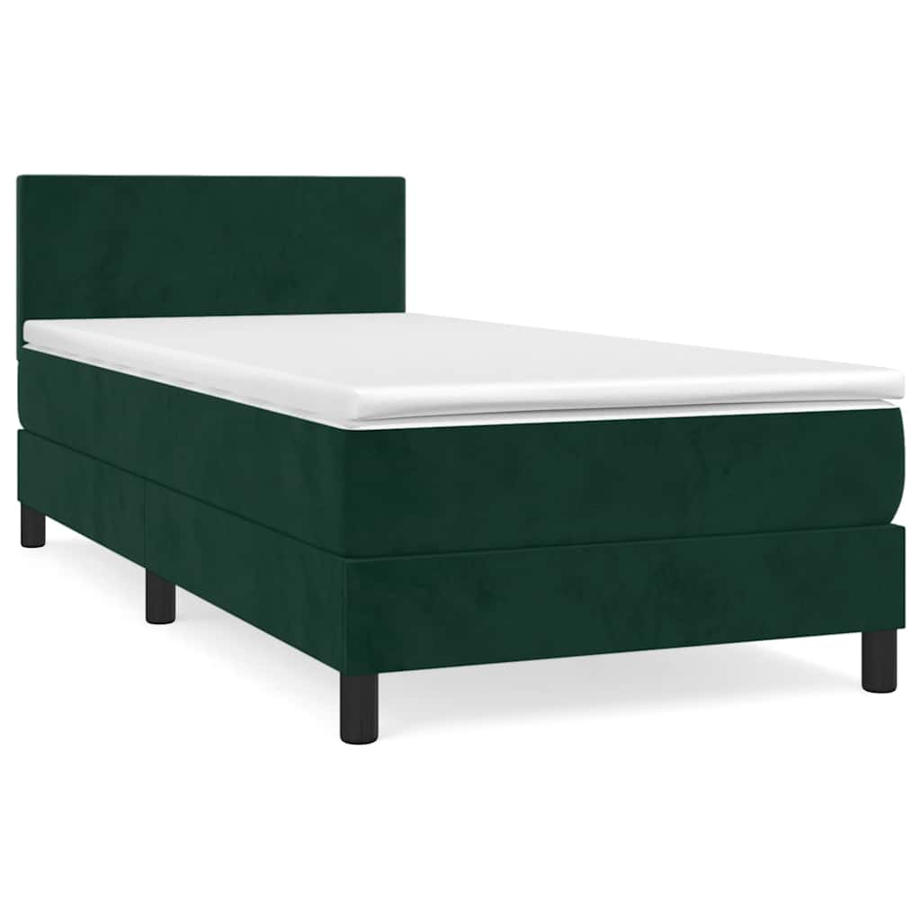 Sommier à lattes de lit avec matelas Vert foncé 90x190 cm - XIOS