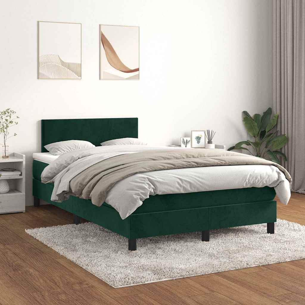 Sommier à lattes de lit et matelas Vert foncé 120x200cm Velours - XIOS