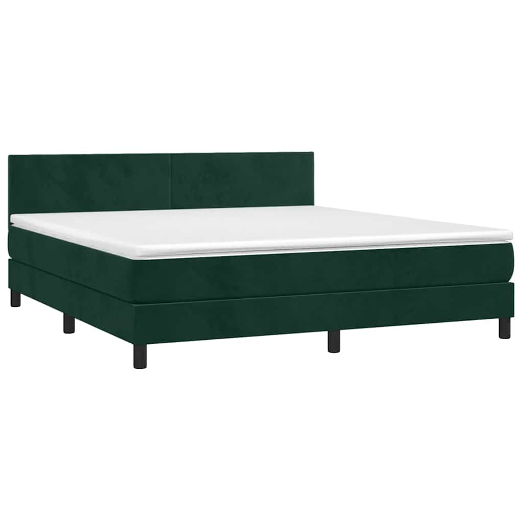 Sommier à lattes de lit et matelas Vert foncé 160x200cm Velours - XIOS