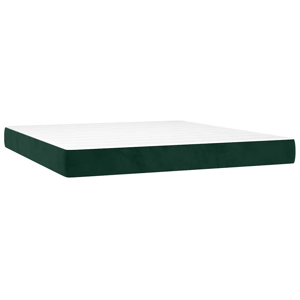 Sommier à lattes de lit et matelas Vert foncé 160x200cm Velours - XIOS