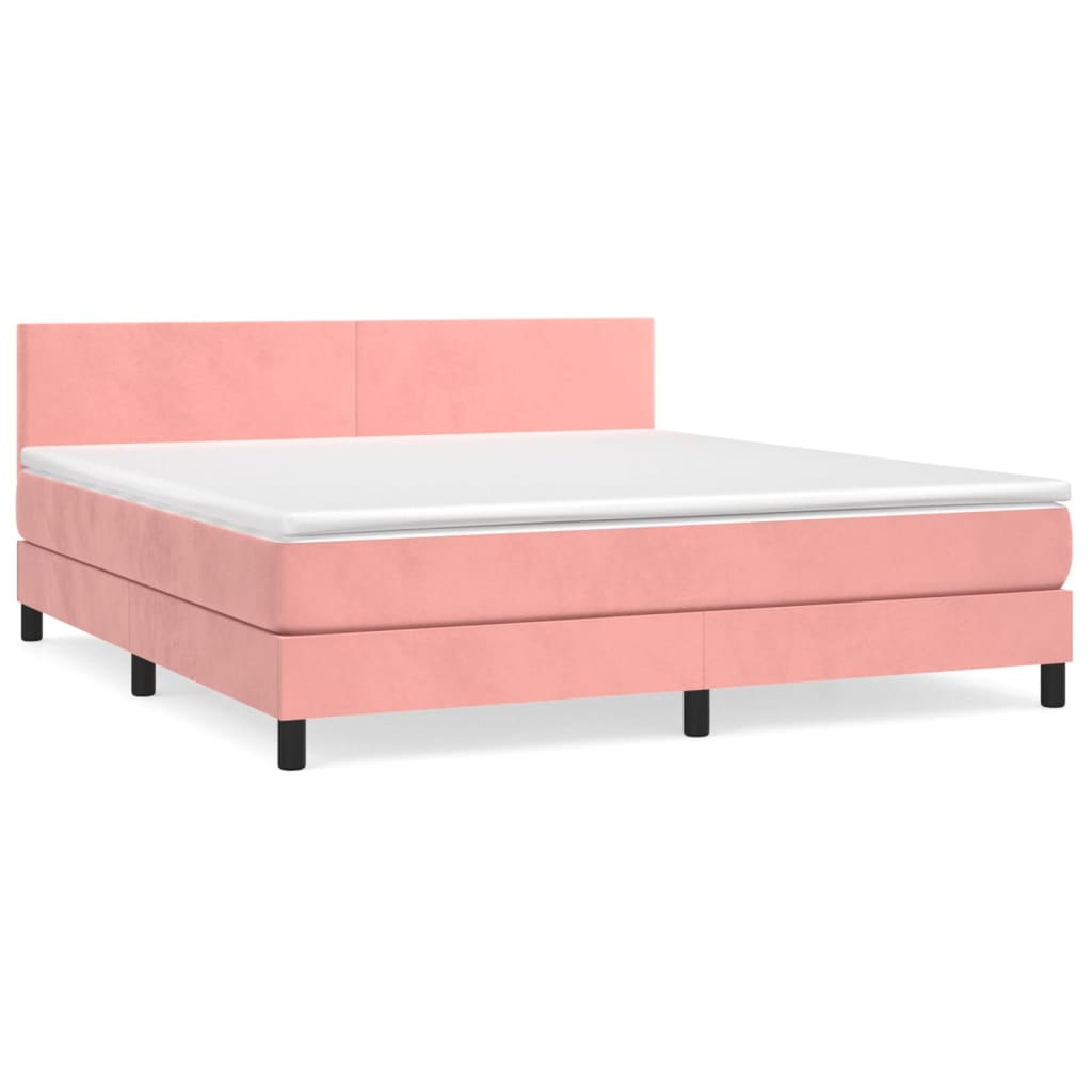 Sommier à lattes de lit avec matelas Rose 160x200 cm Velours - XIOS