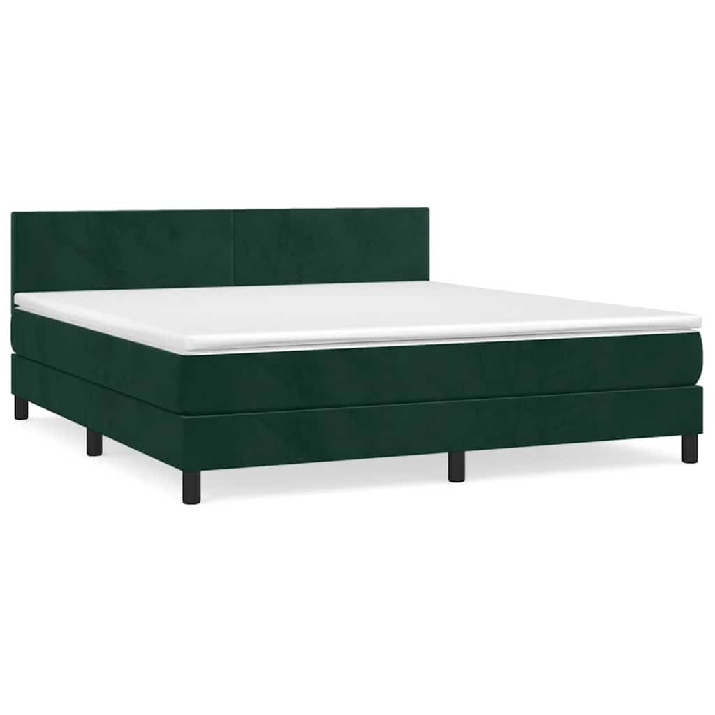 Sommier à lattes de lit et matelas Vert foncé 180x200cm Velours - XIOS