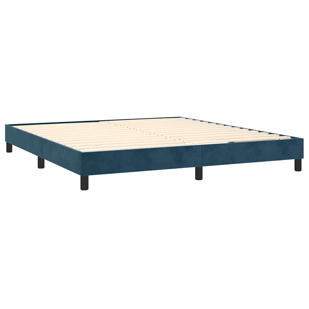 Sommier à lattes de lit et matelas Bleu foncé 180x200cm Velours - XIOS