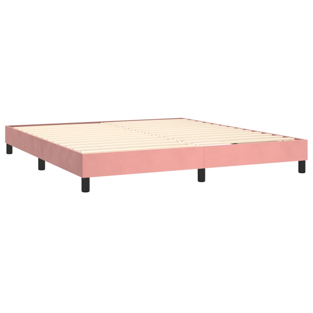 Sommier à lattes de lit avec matelas Rose 180x200 cm Velours - XIOS