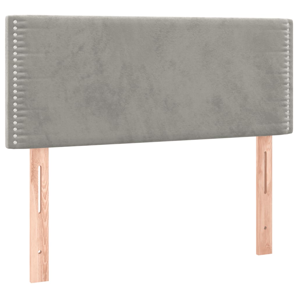 Sommier à lattes de lit et matelas Gris clair 100x200cm Velours - XIOS