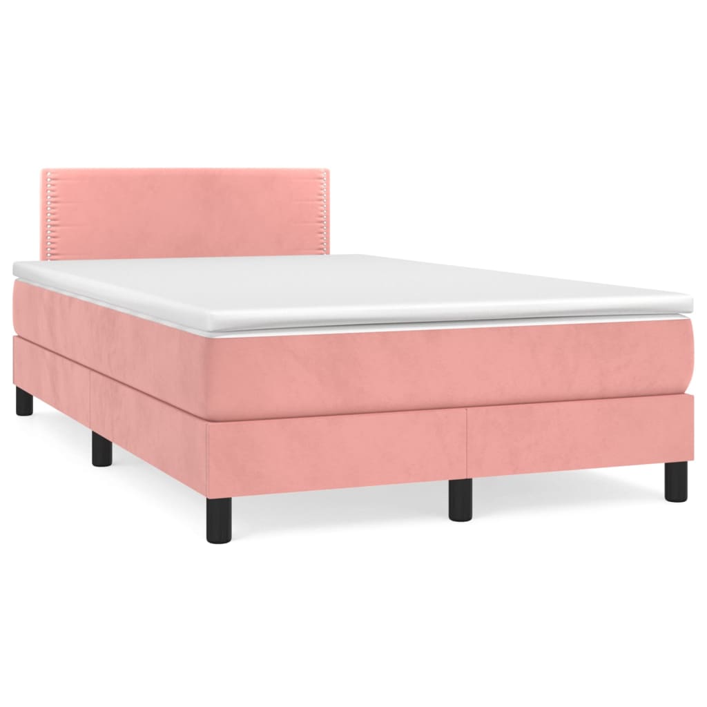 Sommier à lattes de lit avec matelas Rose 120x200 cm Velours - XIOS