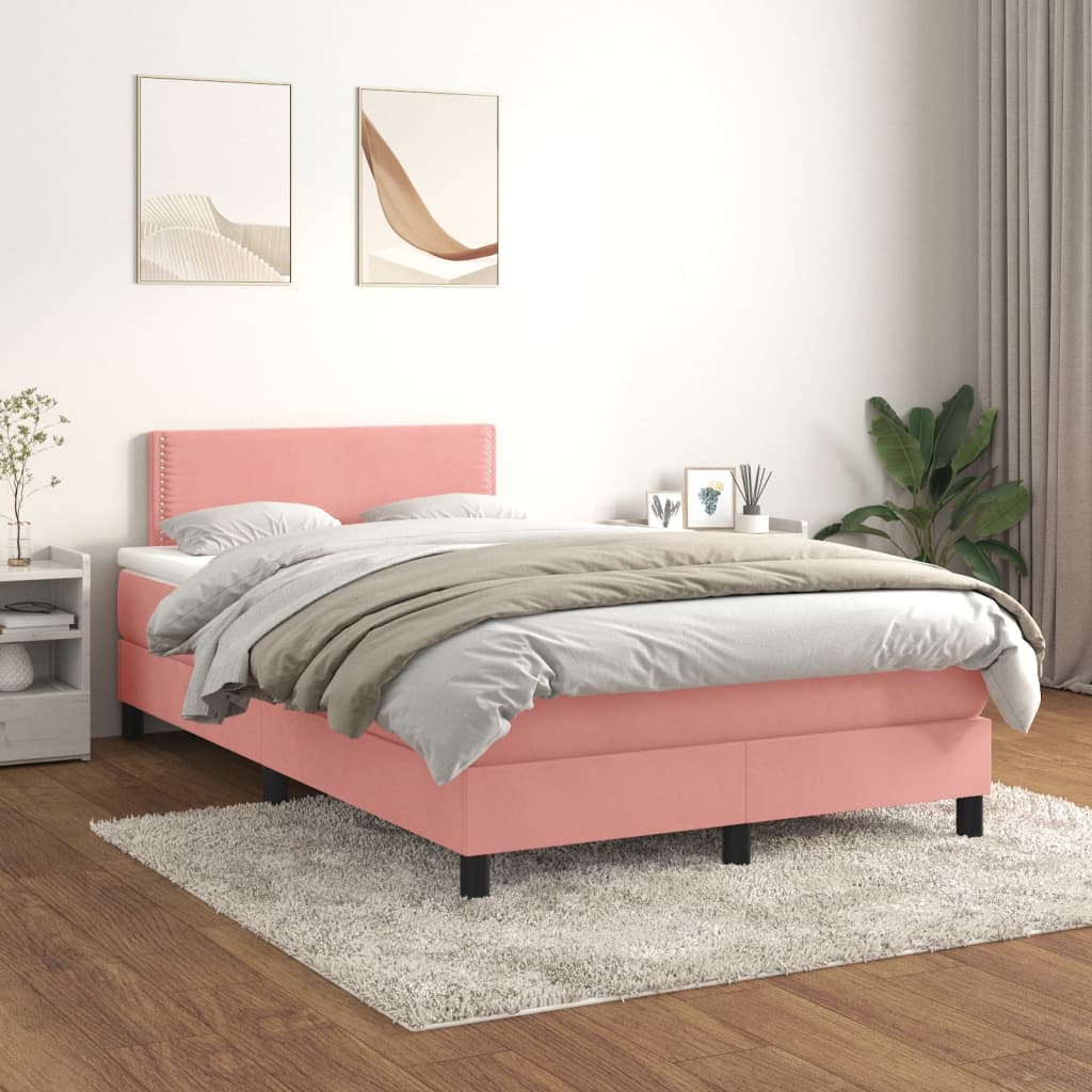 Sommier à lattes de lit avec matelas Rose 120x200 cm Velours - XIOS