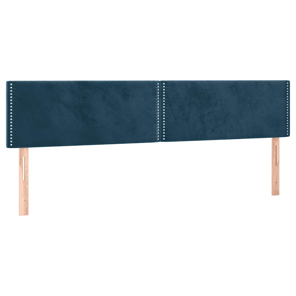 Sommier à lattes de lit et matelas Bleu foncé 200x200cm Velours - XIOS