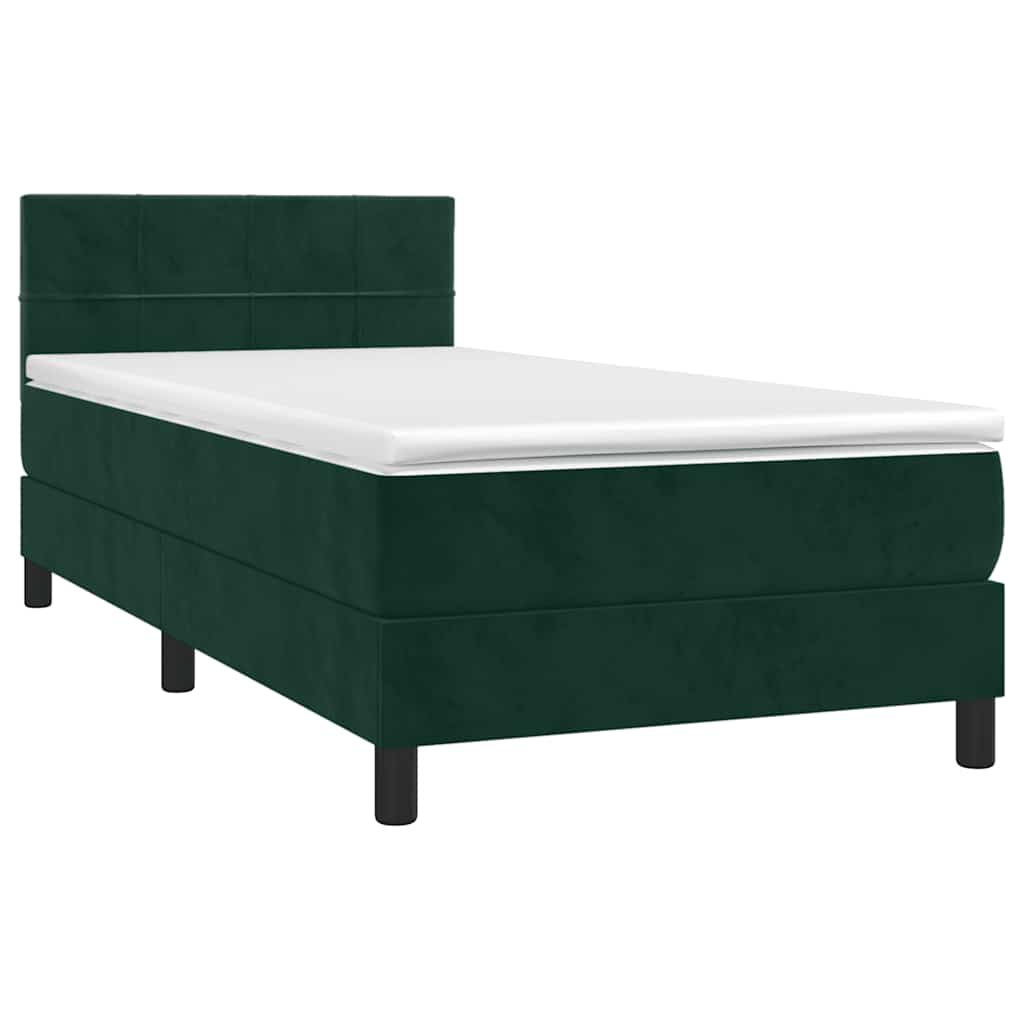 Sommier à lattes de lit et matelas Vert foncé 80x200 cm Velours - XIOS