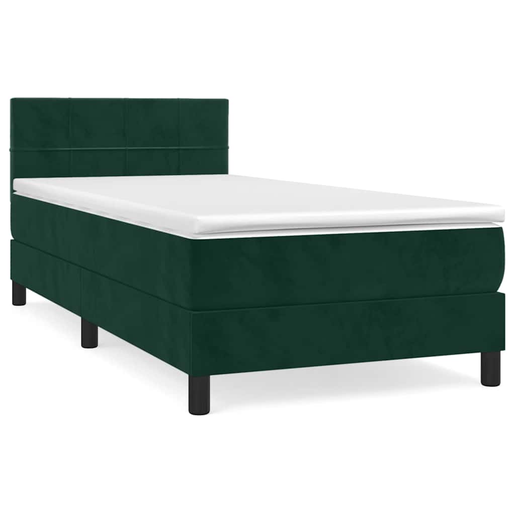Sommier à lattes de lit avec matelas Vert foncé 90x190 cm - XIOS
