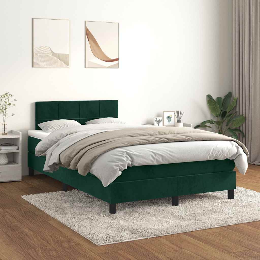 Sommier à lattes de lit et matelas Vert foncé 120x200cm Velours - XIOS