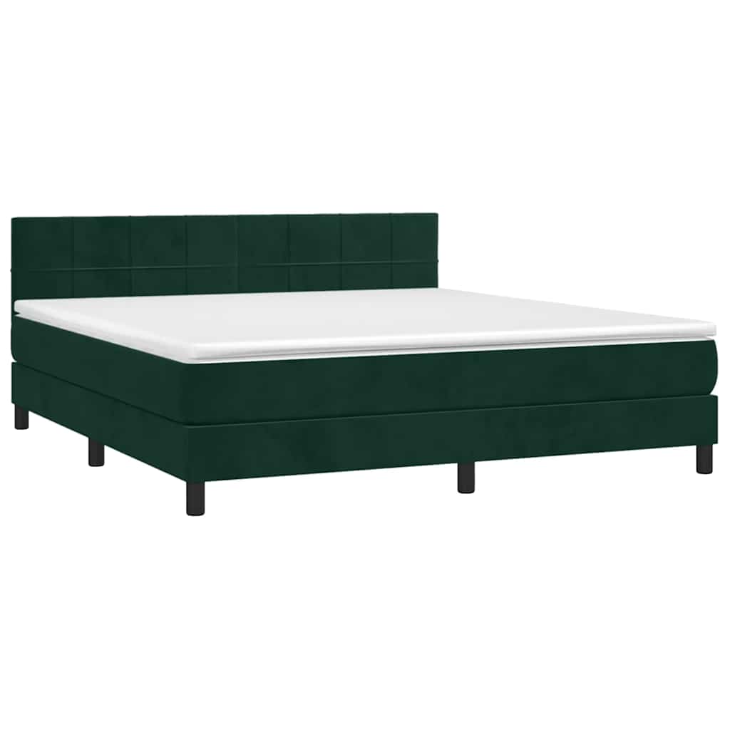 Sommier à lattes de lit et matelas Vert foncé 160x200cm Velours - XIOS