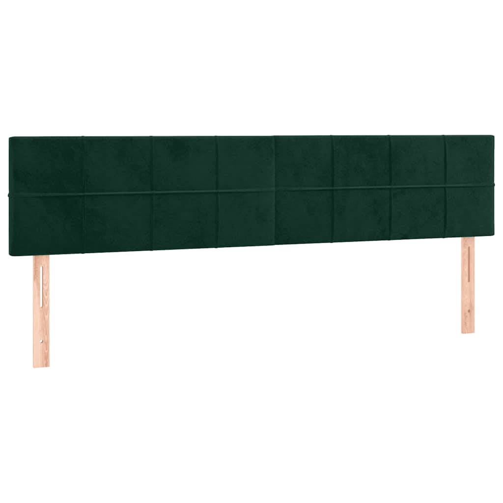 Sommier à lattes de lit et matelas Vert foncé 160x200cm Velours - XIOS