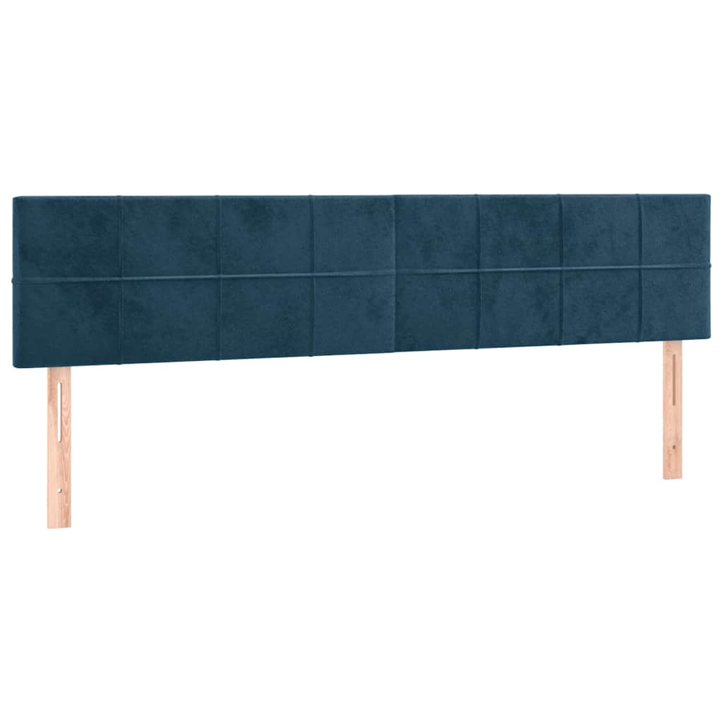 Sommier à lattes de lit et matelas Bleu foncé 160x200cm Velours - XIOS