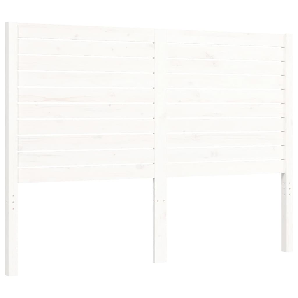 Cadre de lit sans matelas blanc 120x200 cm bois massif - XIOS