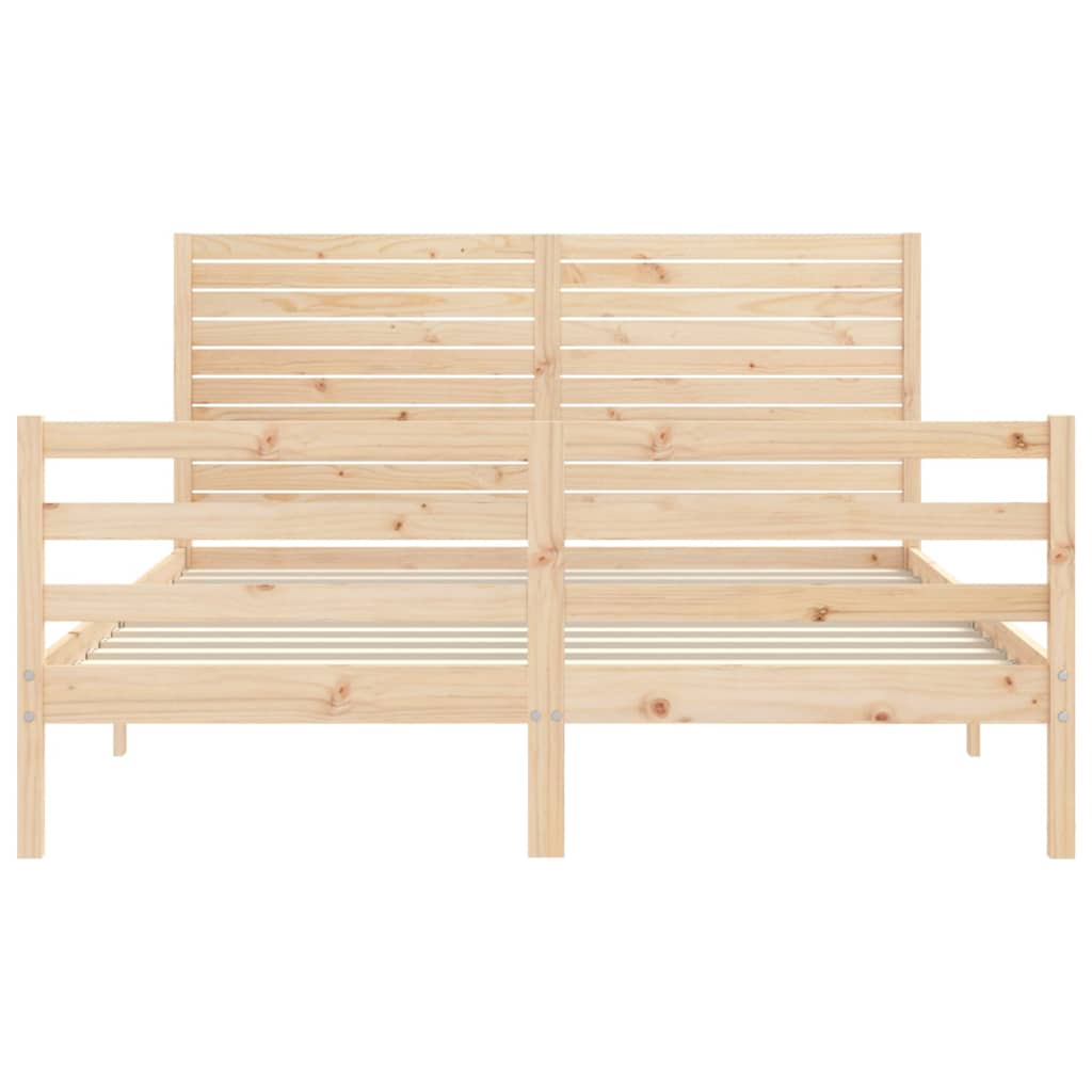 Cadre de lit sans matelas 160x200 cm bois massif - XIOS