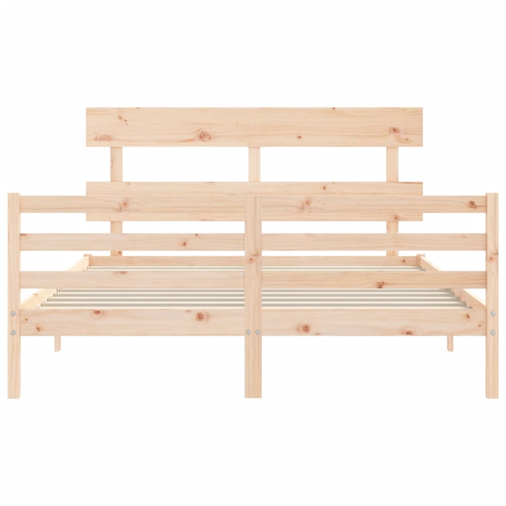 Cadre de lit sans matelas 160x200 cm bois massif - XIOS