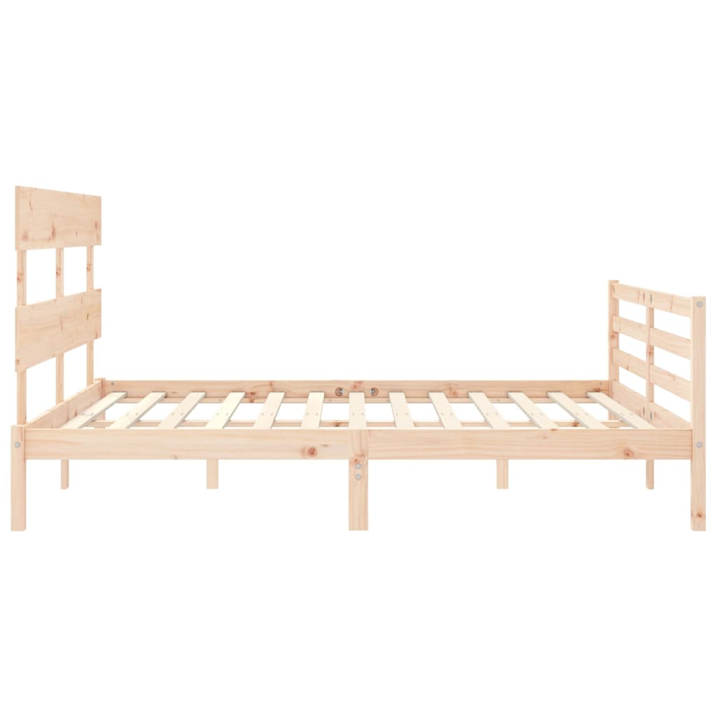 Cadre de lit sans matelas 160x200 cm bois massif - XIOS