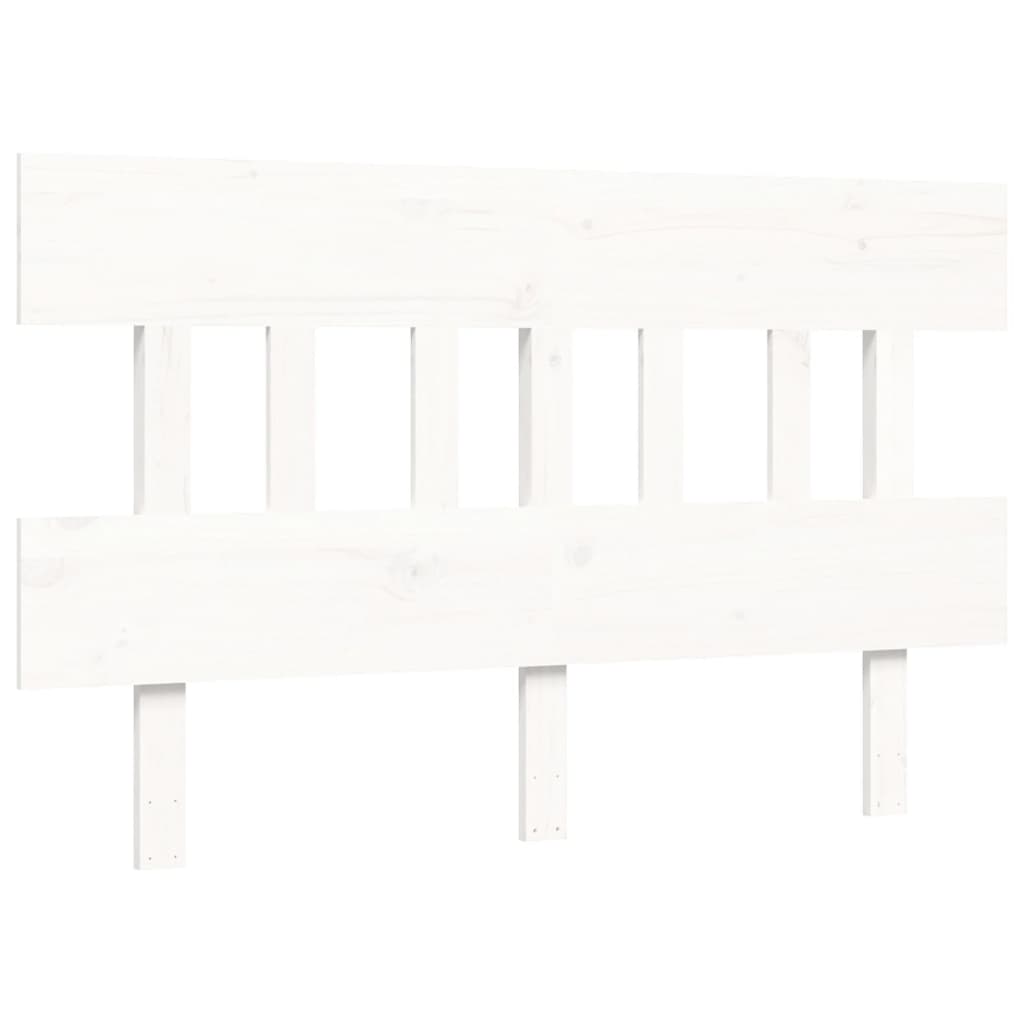 Cadre de lit sans matelas blanc 120x200 cm bois massif - XIOS