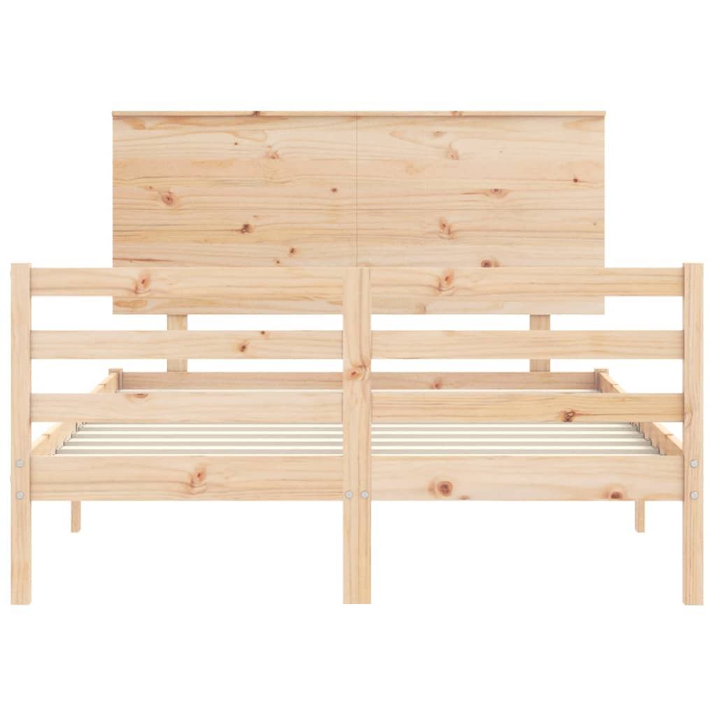 Cadre de lit sans matelas 140x200 cm bois massif - XIOS