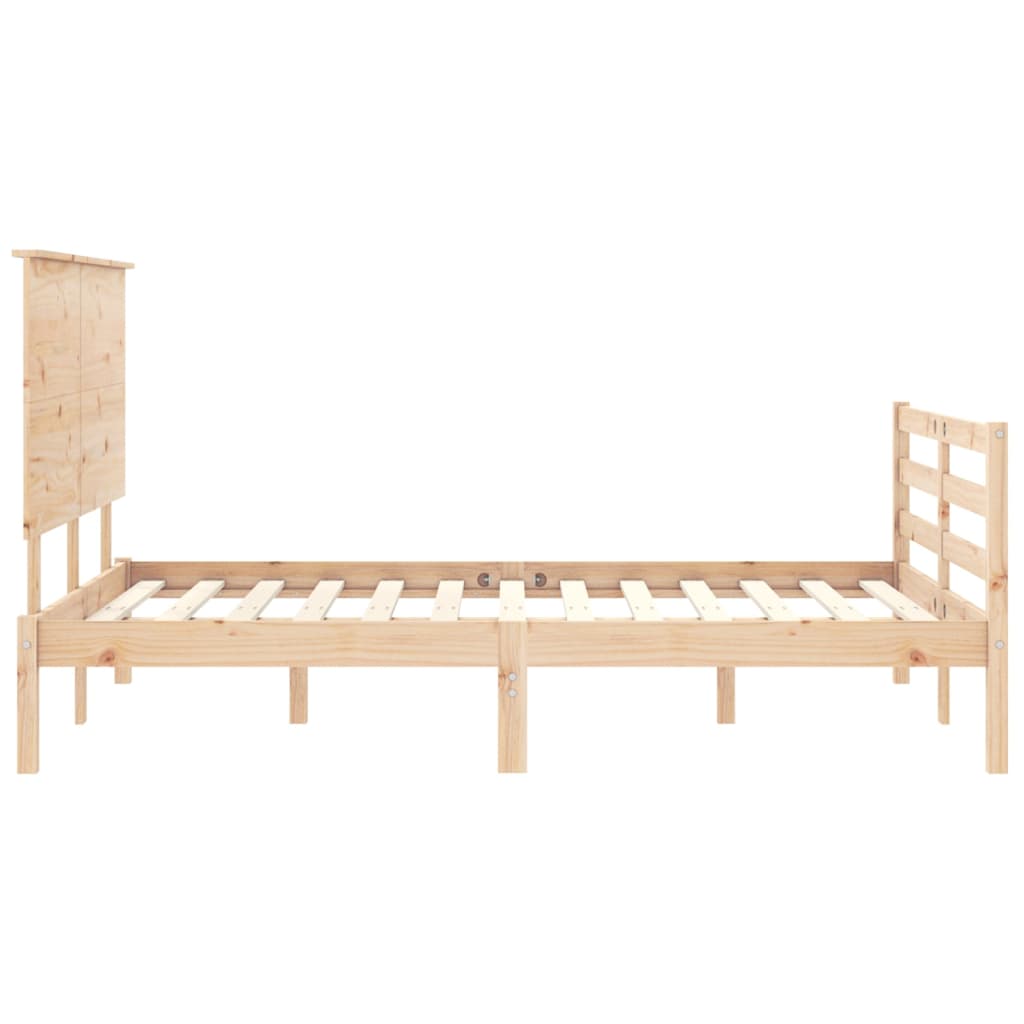 Cadre de lit sans matelas 140x200 cm bois massif - XIOS