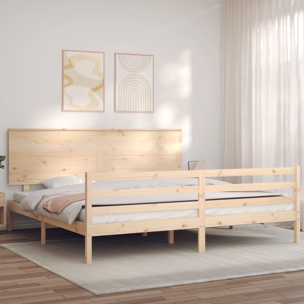 Cadre de lit sans matelas 200x200 cm bois massif - XIOS