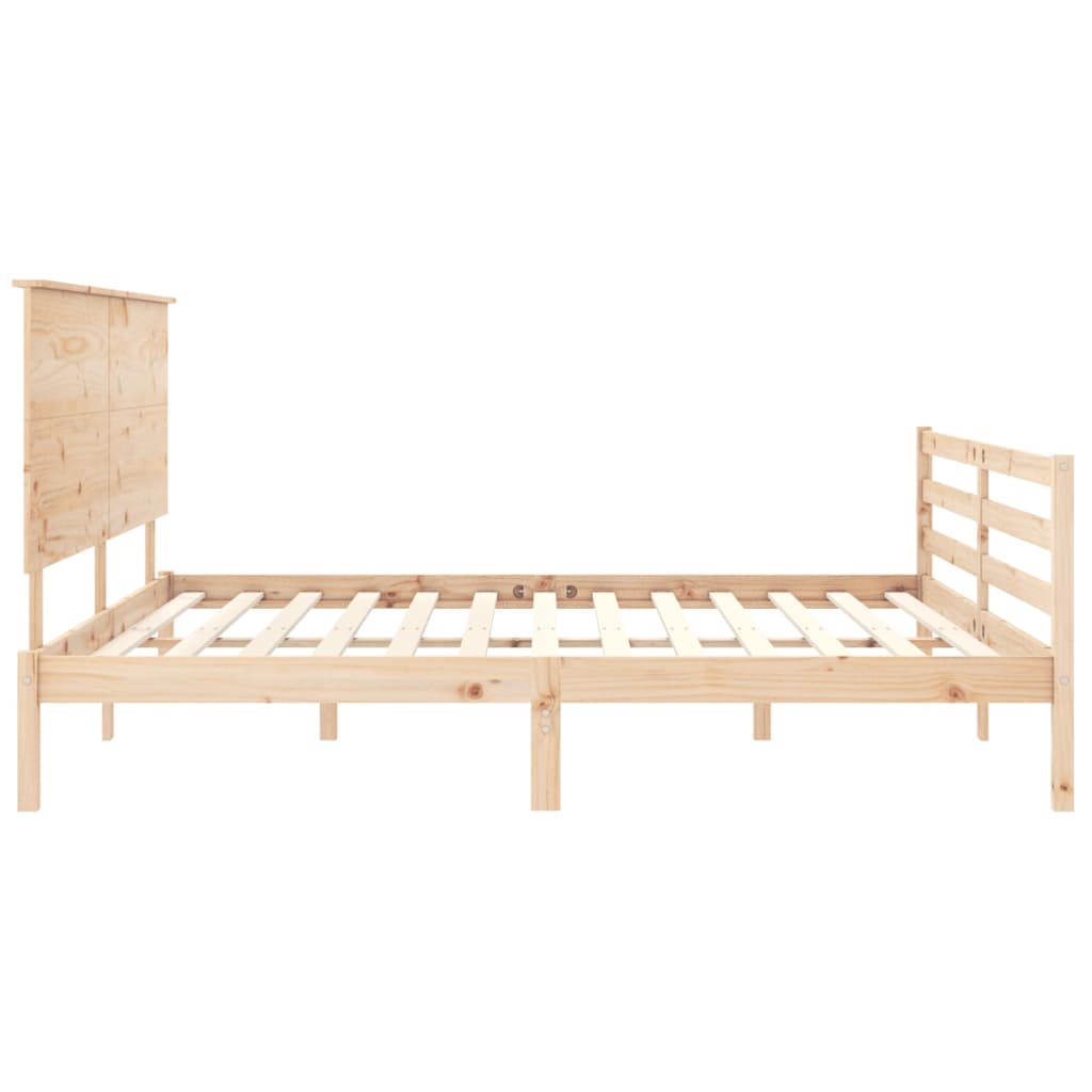 Cadre de lit sans matelas 200x200 cm bois massif - XIOS
