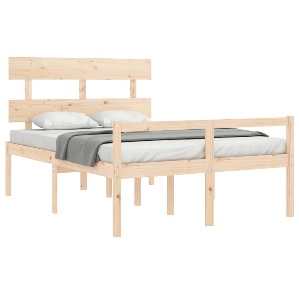 Lit pour personne âgée sans matelas 140x190 cm bois massif - XIOS
