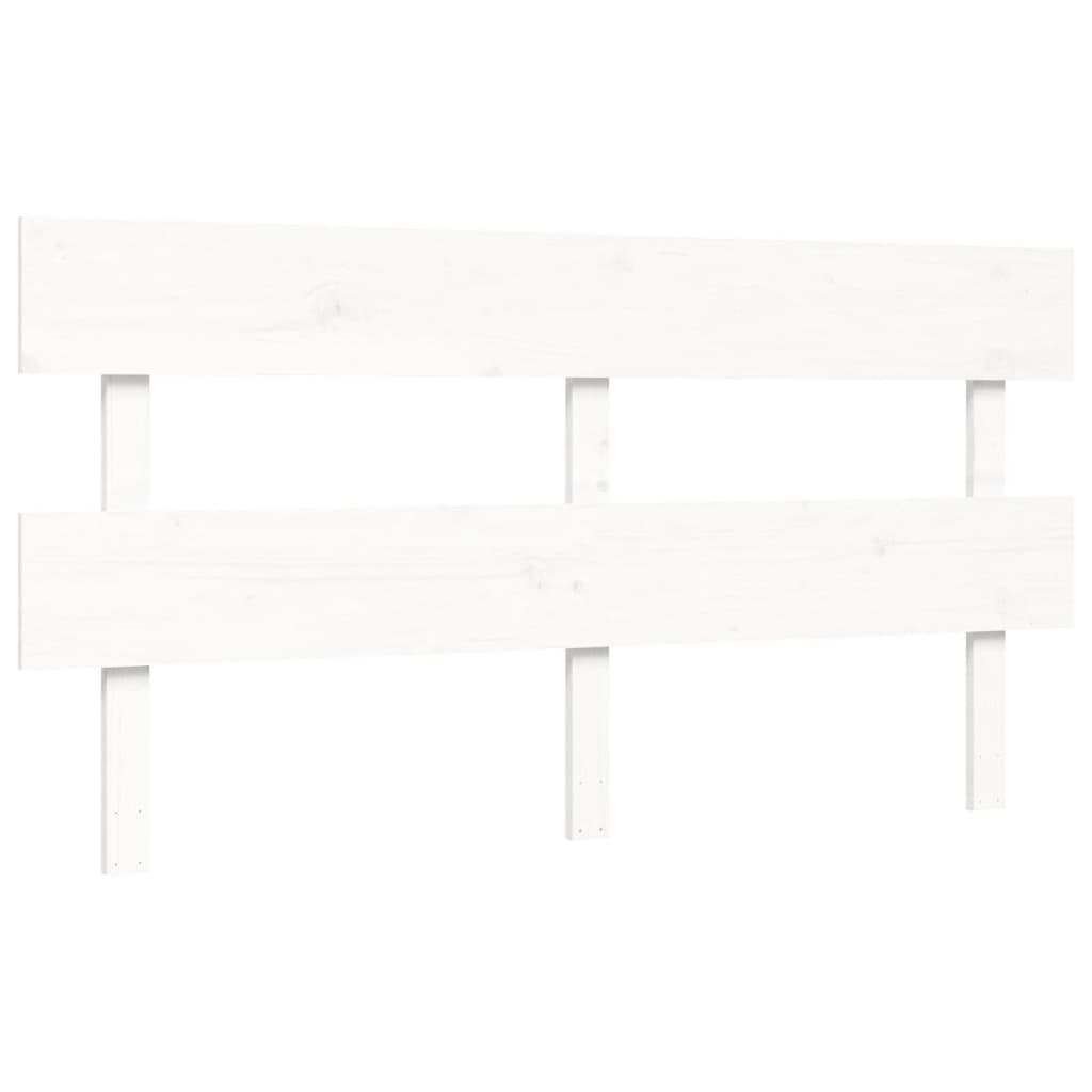 Lit pour personne âgée sans matelas blanc 160x200cm bois massif - XIOS