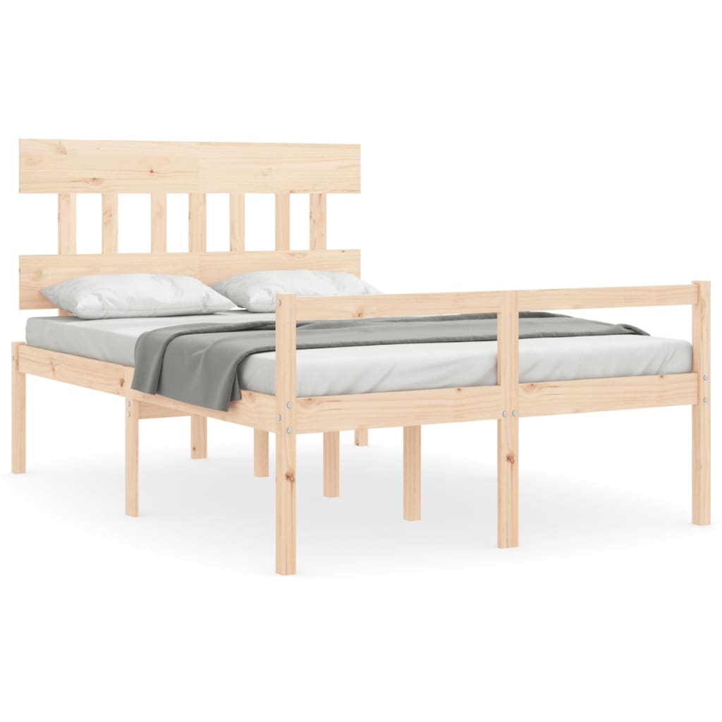 Lit pour personne âgée sans matelas 140x190 cm bois massif - XIOS